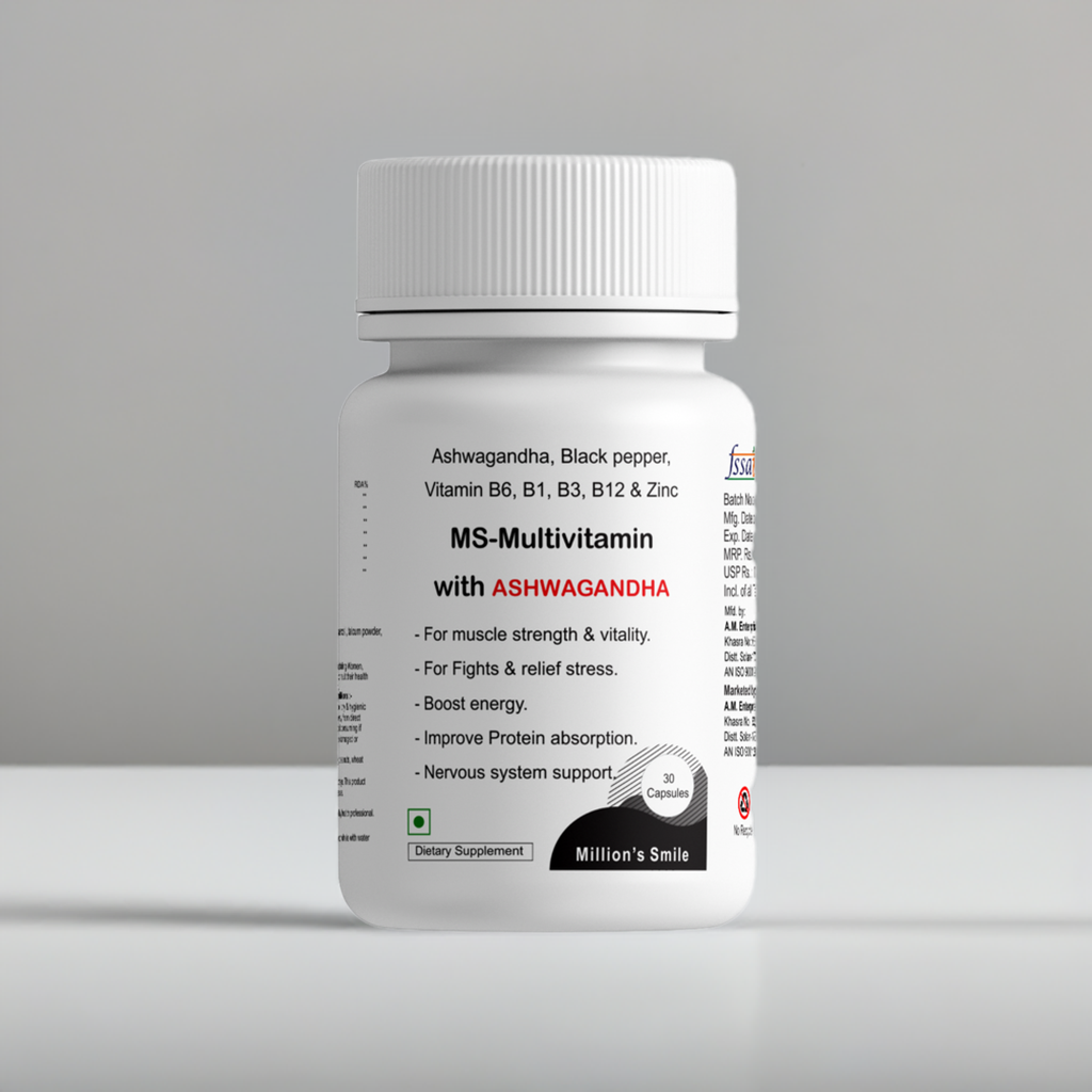 MS - Multivitamin with Ashwagandha - 30Caps.