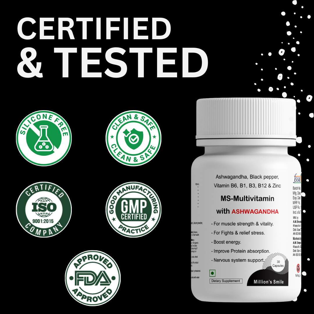 MS - Multivitamin with Ashwagandha - 30Caps.