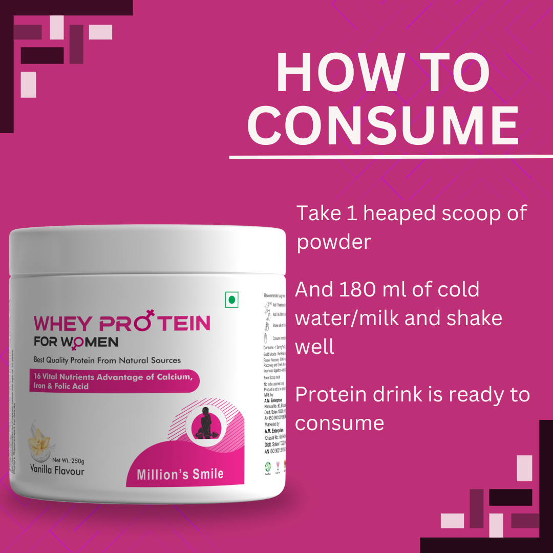 MS - Whey Protein For Women Vanilla Flavoured (250g)